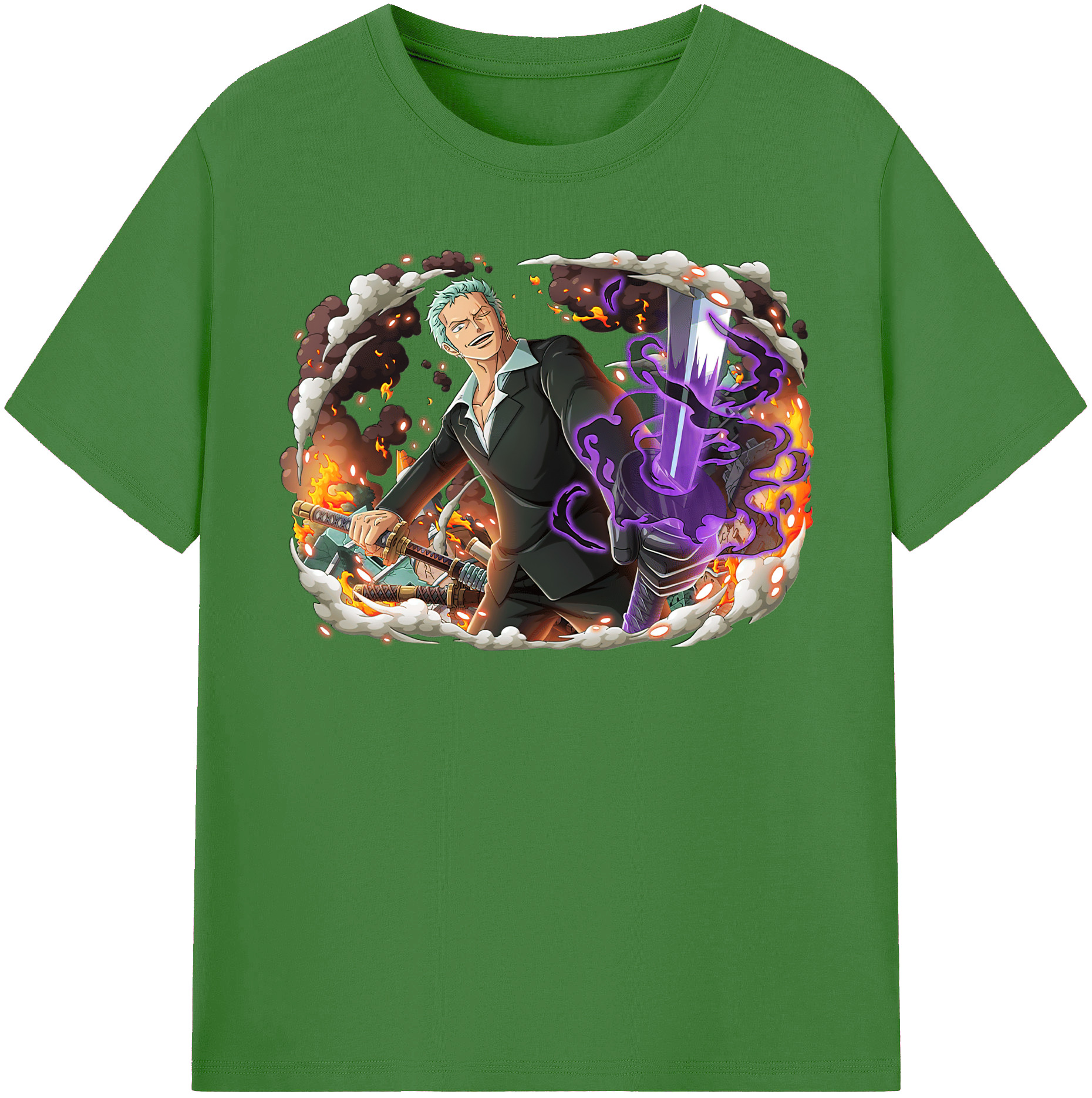 ワンピース ロロノア・ゾロ ONE PIECE Roronoa Zoro レディースカジュアルプリントTシャツ（綿100％）
